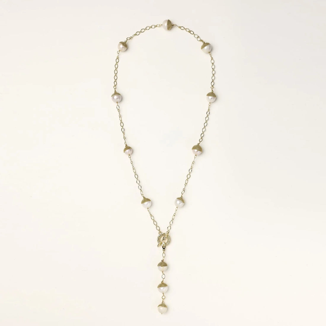 Baroque Pearl Station Necklace