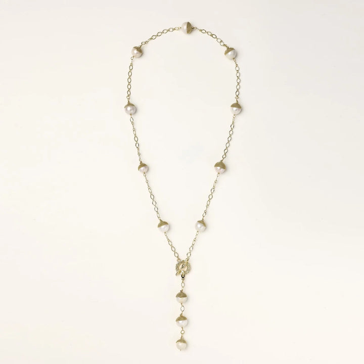 Baroque Pearl Station Necklace