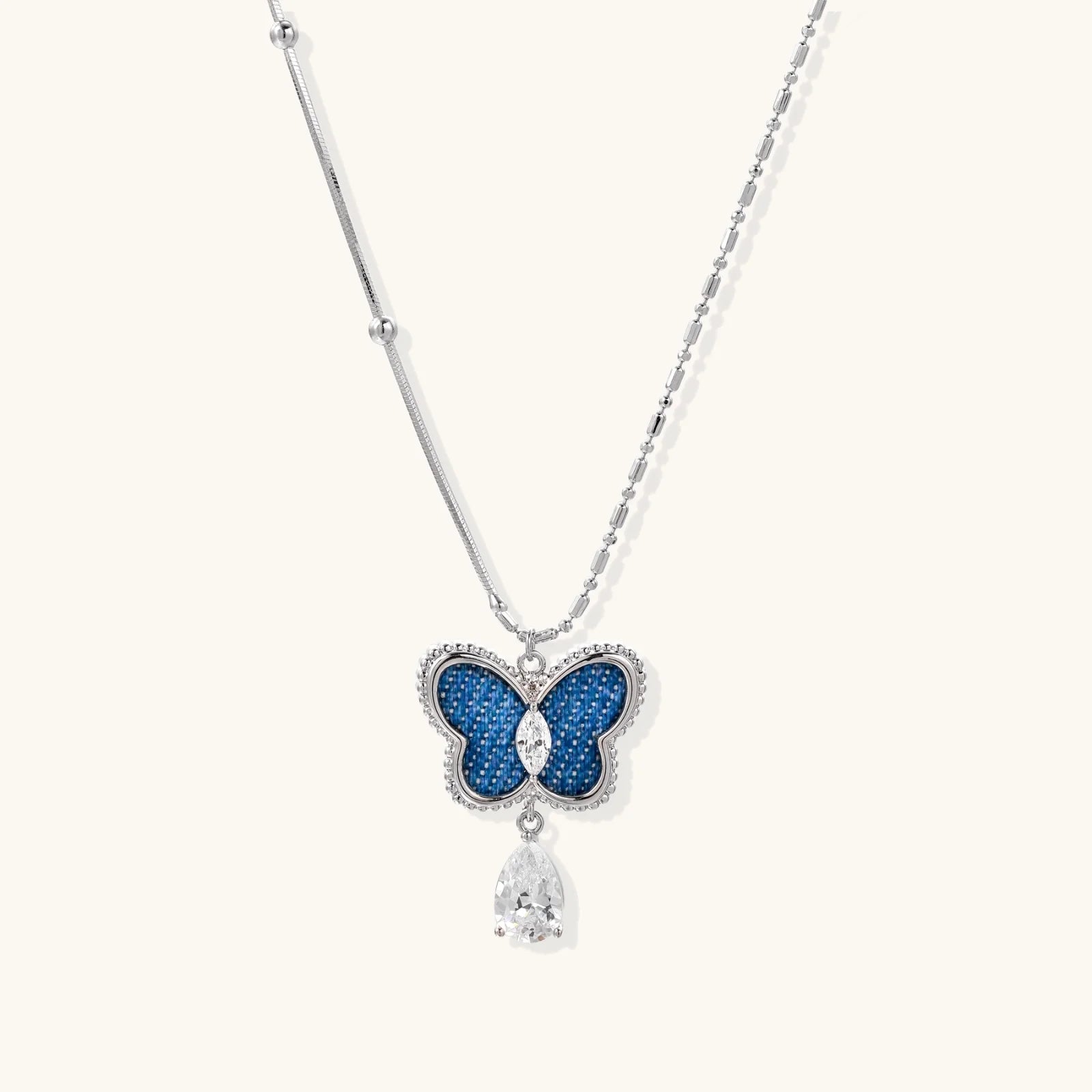 Azure Dream Butterfly Necklace