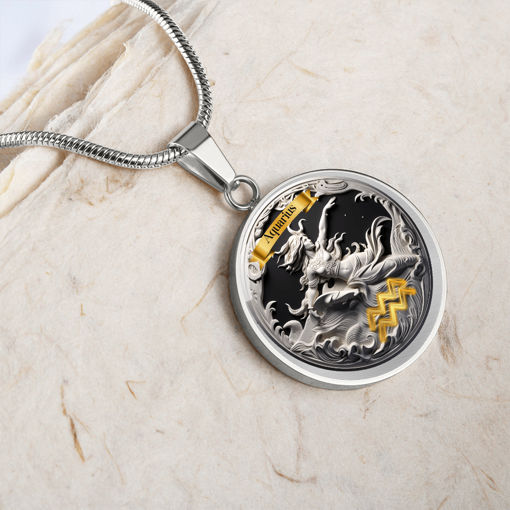 Aquarius Zodiac Signs - Custom Crafted Necklace