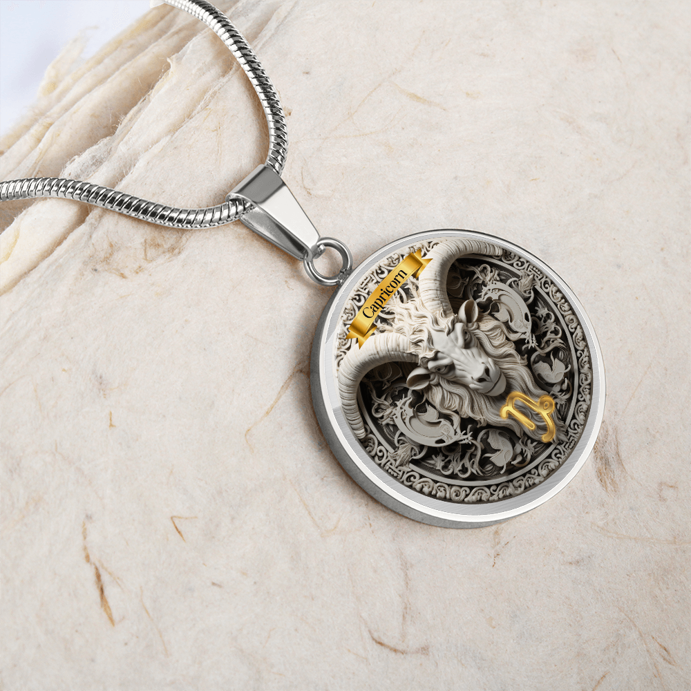 Capricorn Zodiac Sign- Custom Crafted Necklace