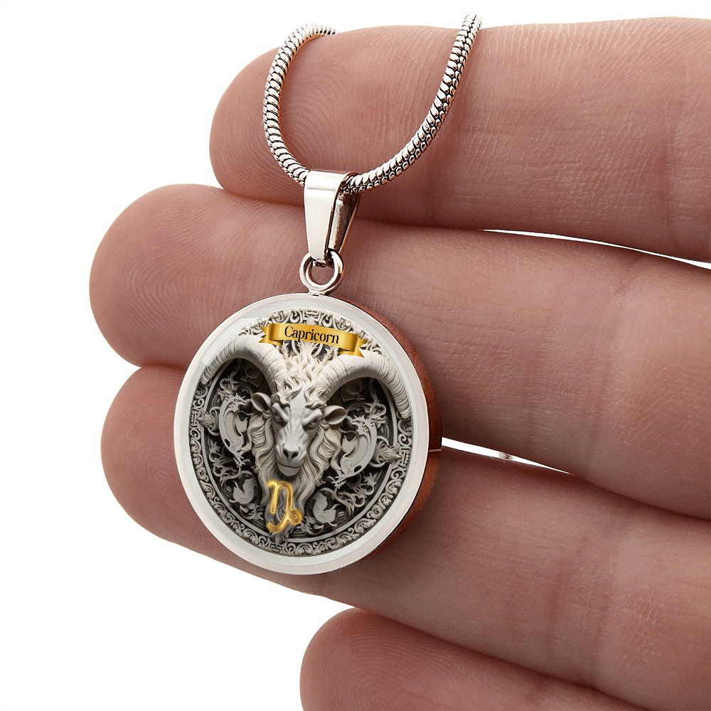 Capricorn Zodiac Sign- Custom Crafted Necklace