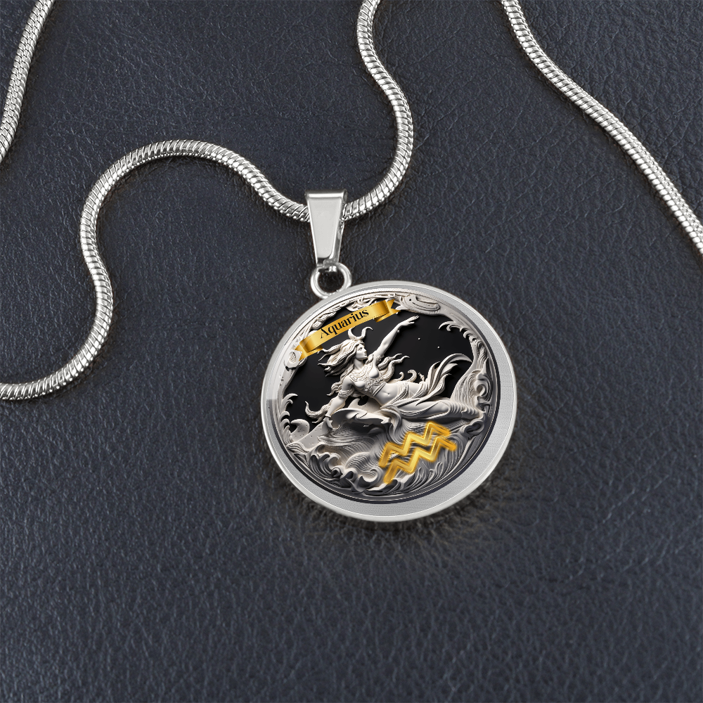 Aquarius Zodiac Signs - Custom Crafted Necklace