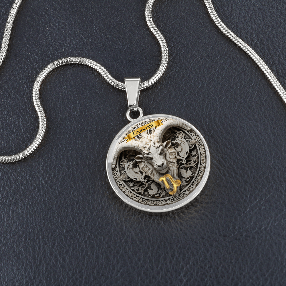 Capricorn Zodiac Sign- Custom Crafted Necklace