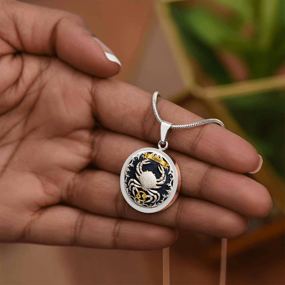 Cancer Zodiac Sign - Custom Crated Necklace