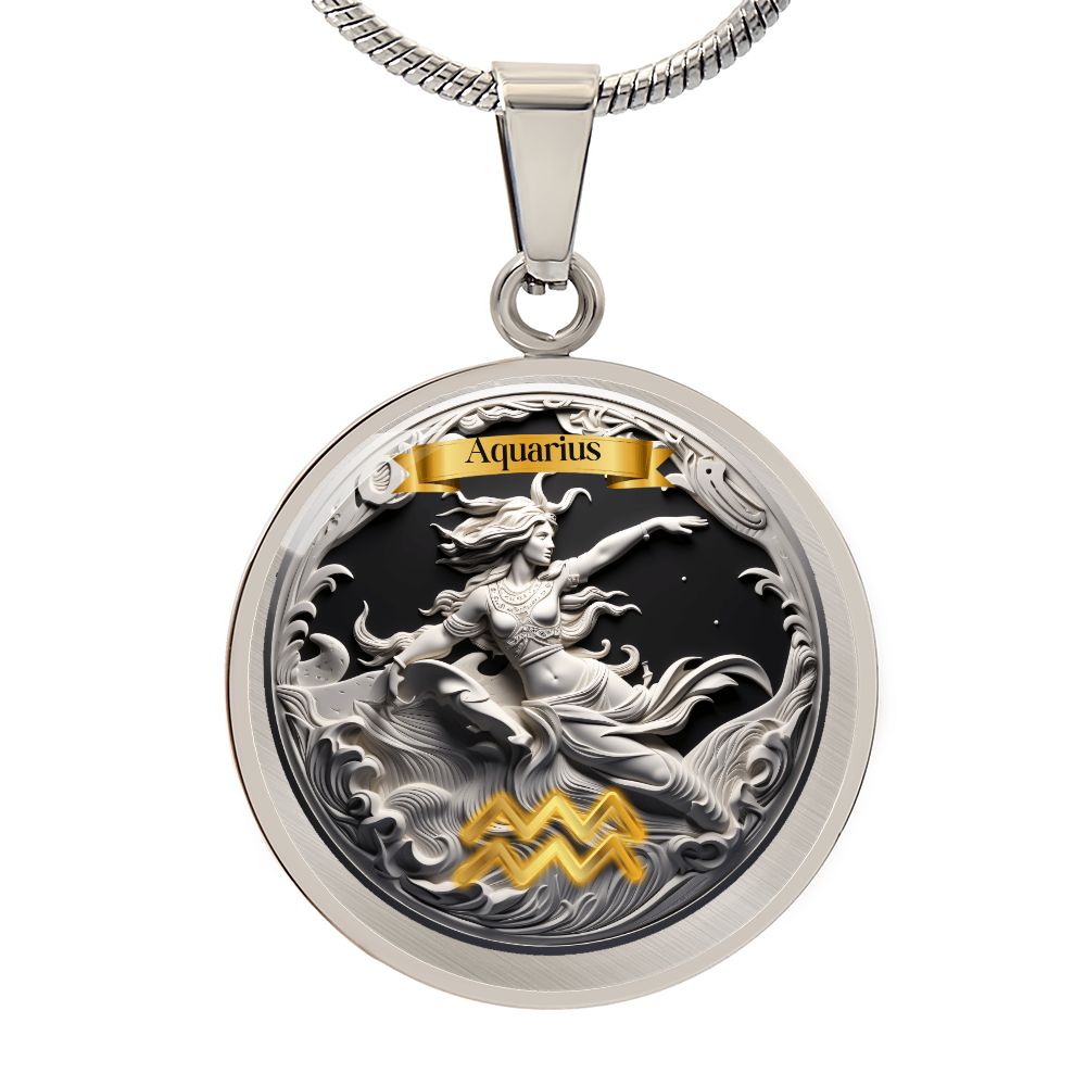 Aquarius Zodiac Signs - Custom Crafted Necklace