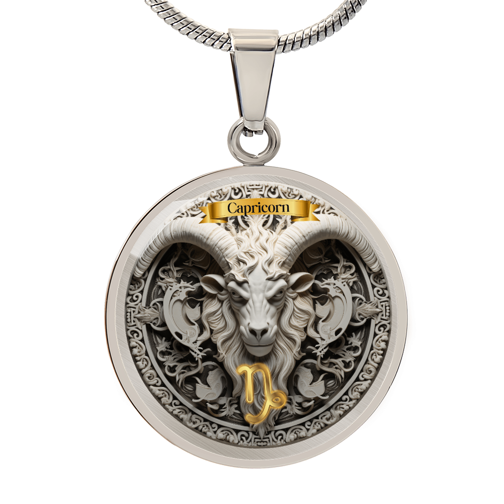 Capricorn Zodiac Sign- Custom Crafted Necklace