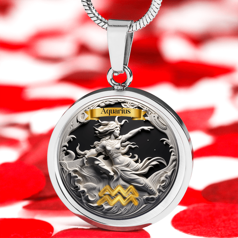 Aquarius Zodiac Signs - Custom Crafted Necklace