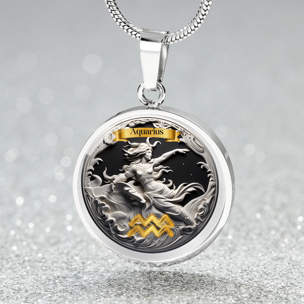 Aquarius Zodiac Signs - Custom Crafted Necklace