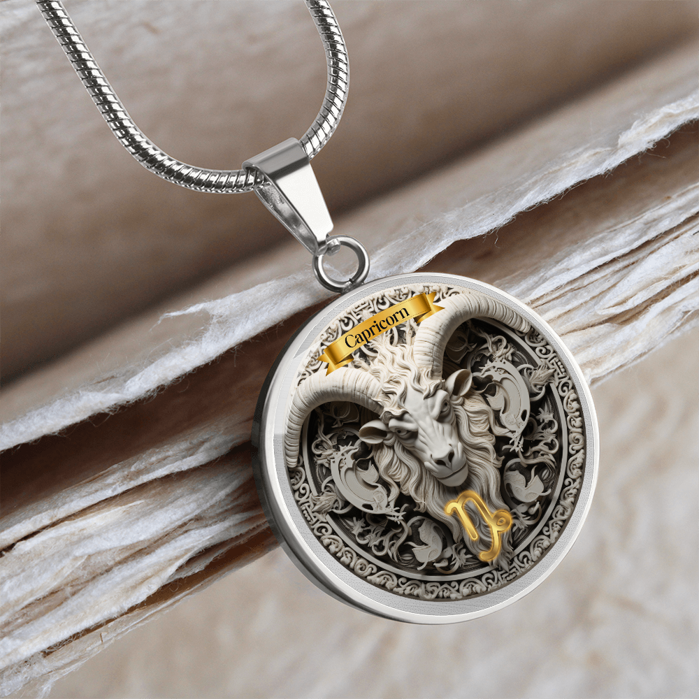 Capricorn Zodiac Sign- Custom Crafted Necklace