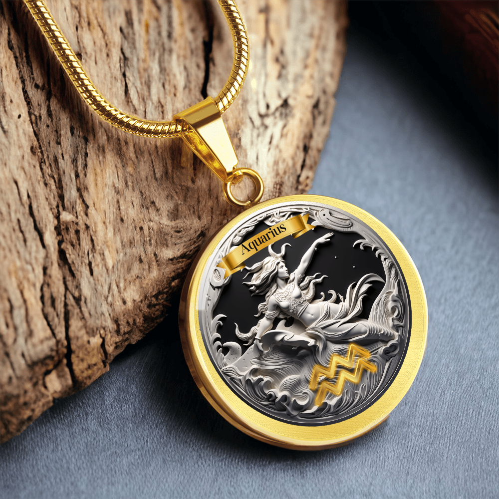 Aquarius Zodiac Signs - Custom Crafted Necklace