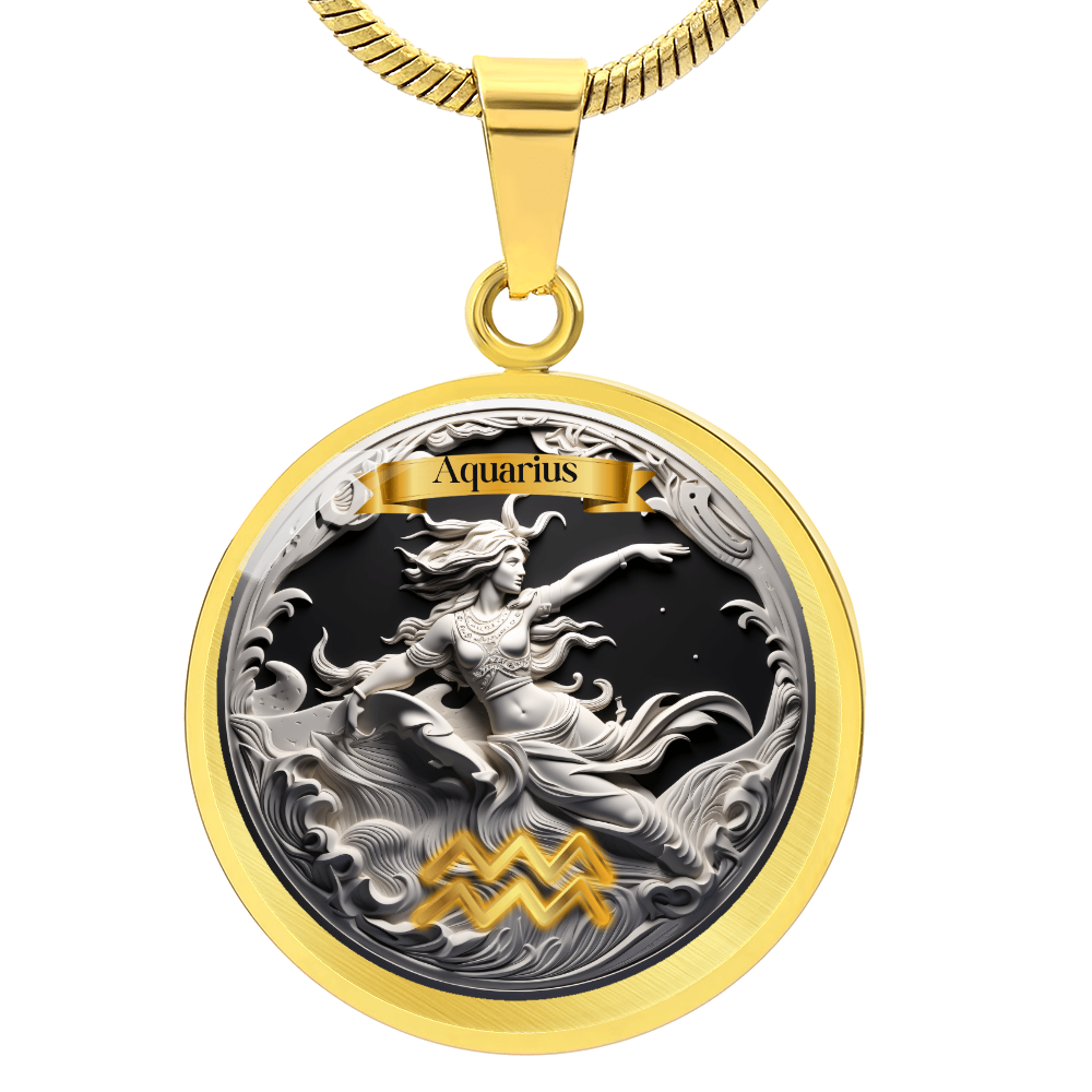 Aquarius Zodiac Signs - Custom Crafted Necklace