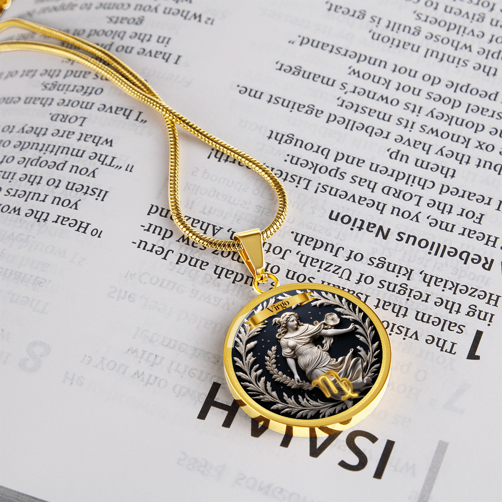 Virgo Zodiac Sign  - Custom Crafted Necklace