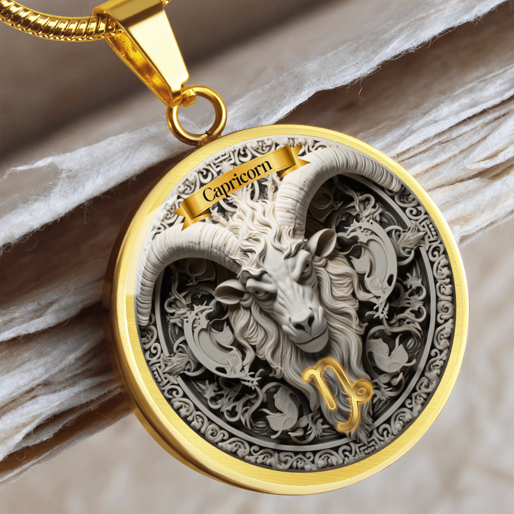 Capricorn Zodiac Sign- Custom Crafted Necklace