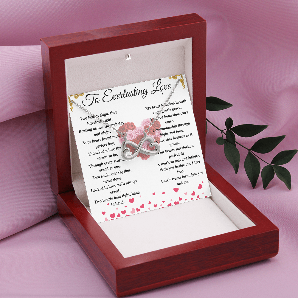 "To Everlasting Love" - Custom Crafted  Looped Hearts Necklace