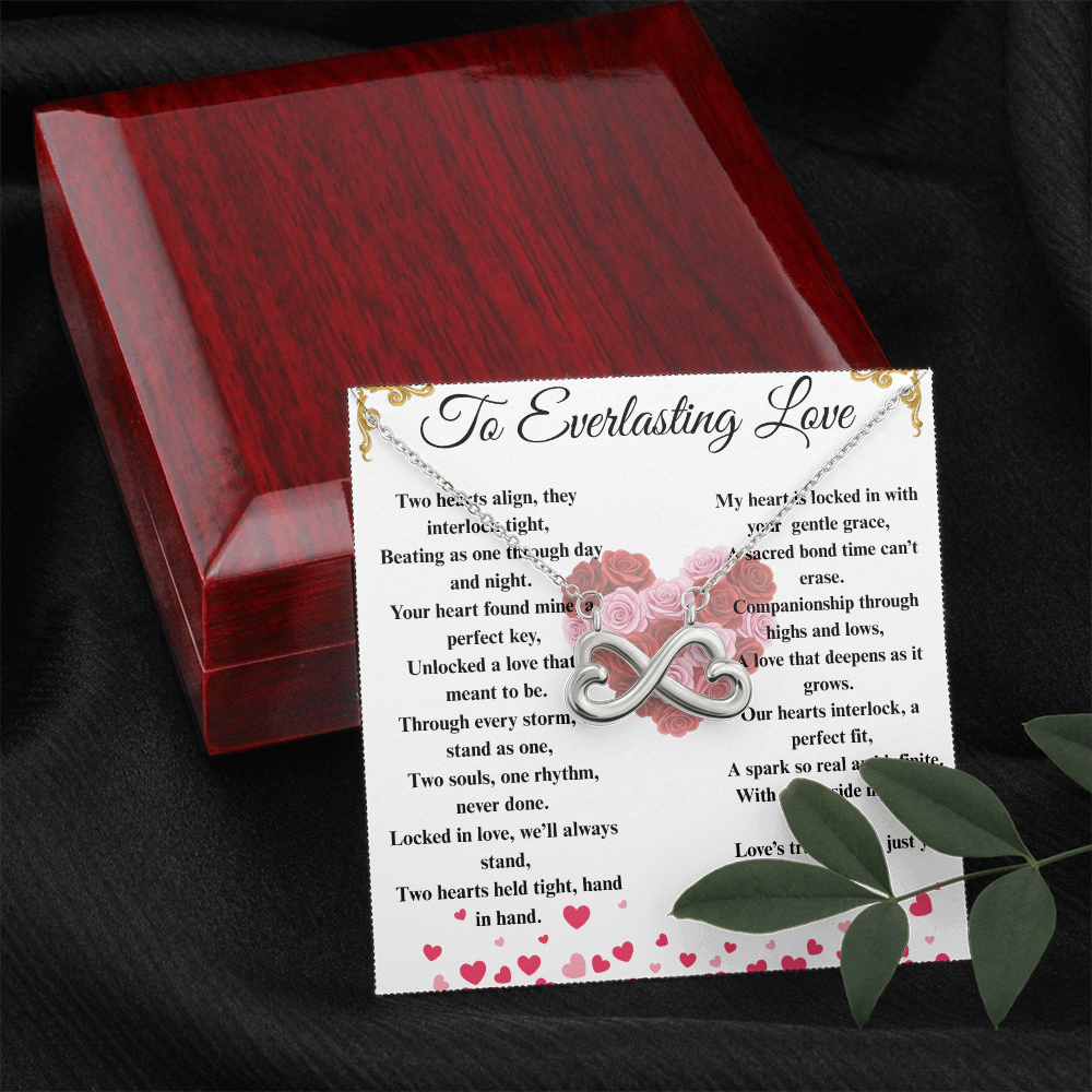 "To Everlasting Love" - Custom Crafted  Looped Hearts Necklace
