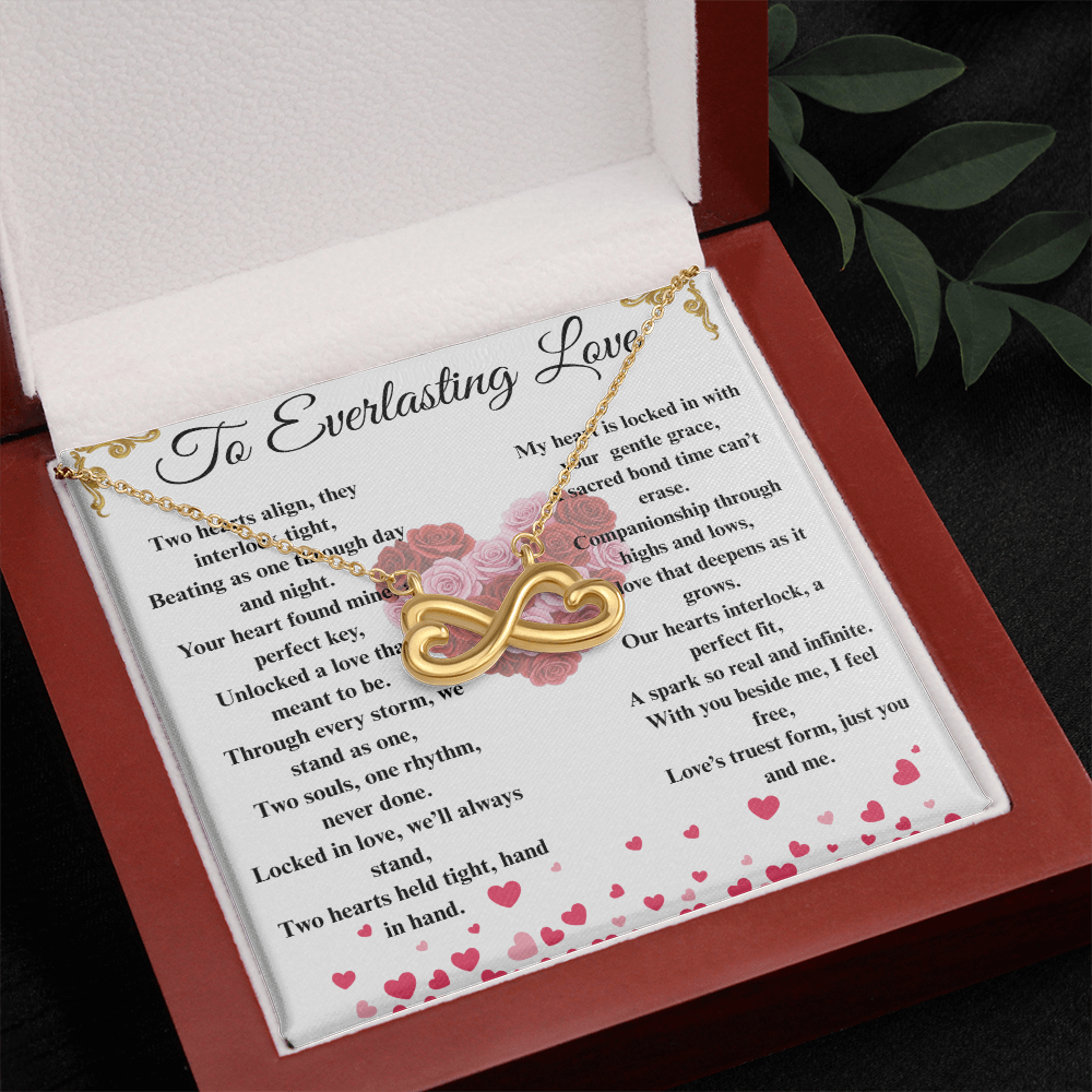 "To Everlasting Love" - Custom Crafted  Looped Hearts Necklace