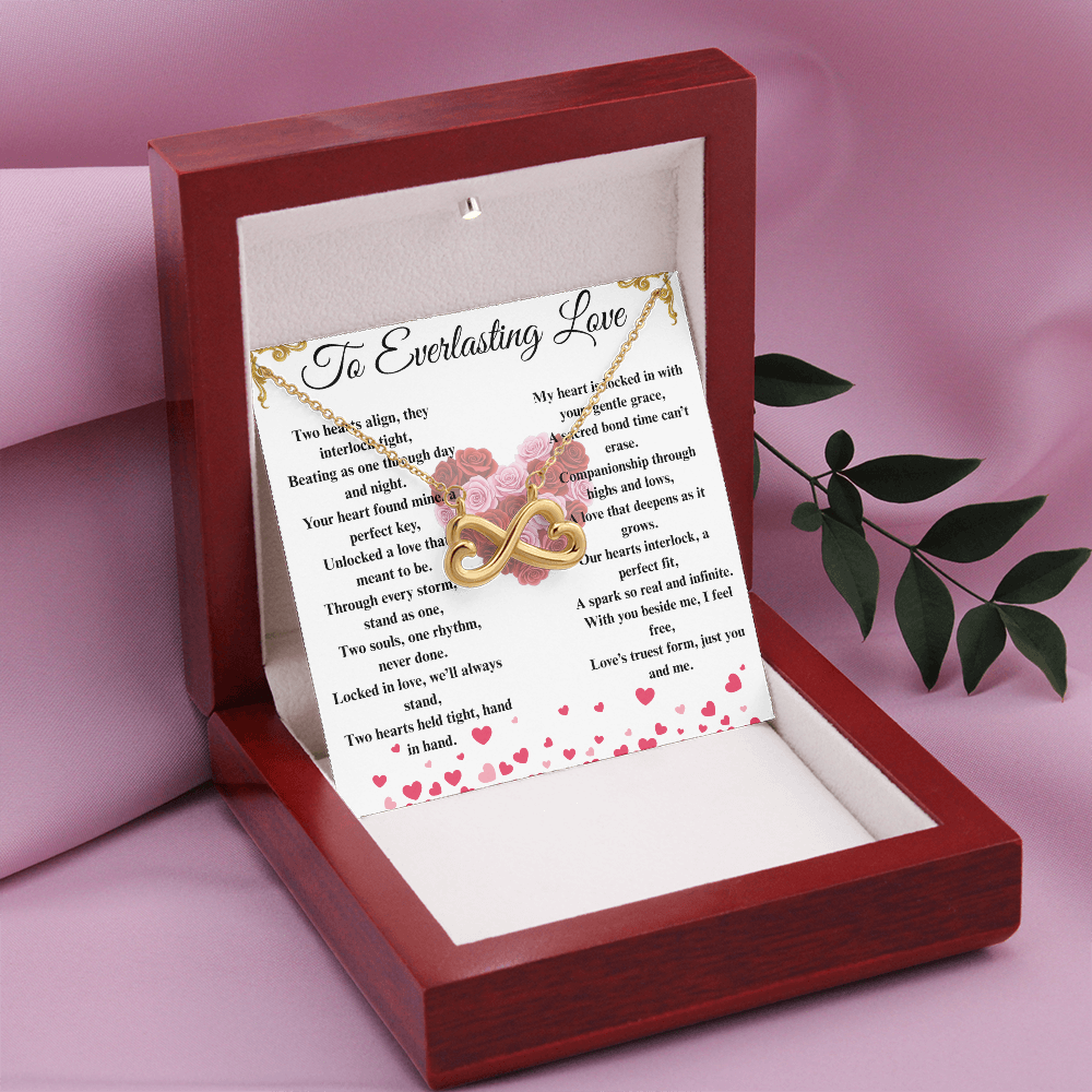 "To Everlasting Love" - Custom Crafted  Looped Hearts Necklace