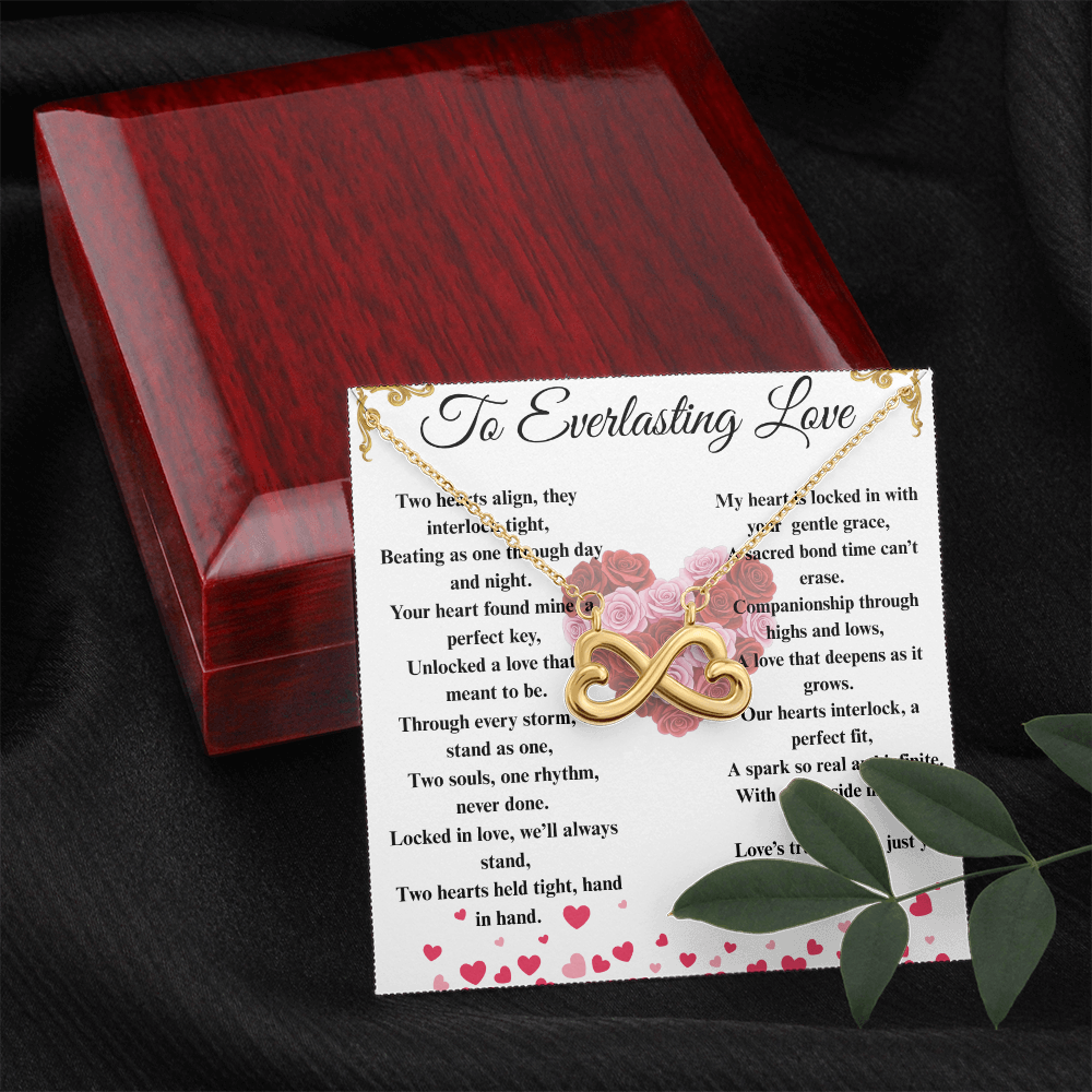 "To Everlasting Love" - Custom Crafted  Looped Hearts Necklace