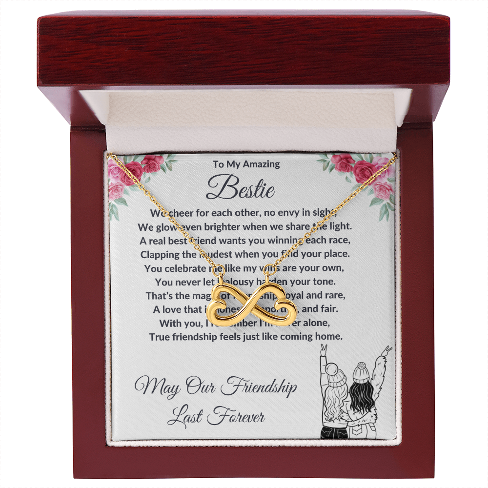 "My Best Friend" - Looped Hearts Necklace