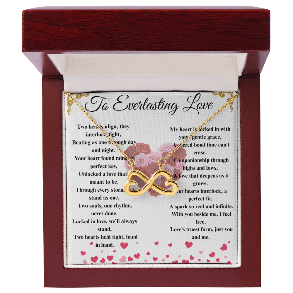 "To Everlasting Love" - Custom Crafted  Looped Hearts Necklace