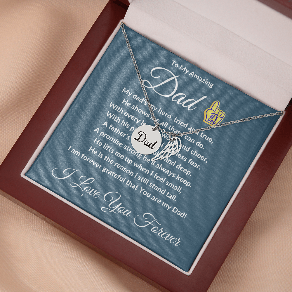 To My Amazing Dad - Custom Engraved Necklace
