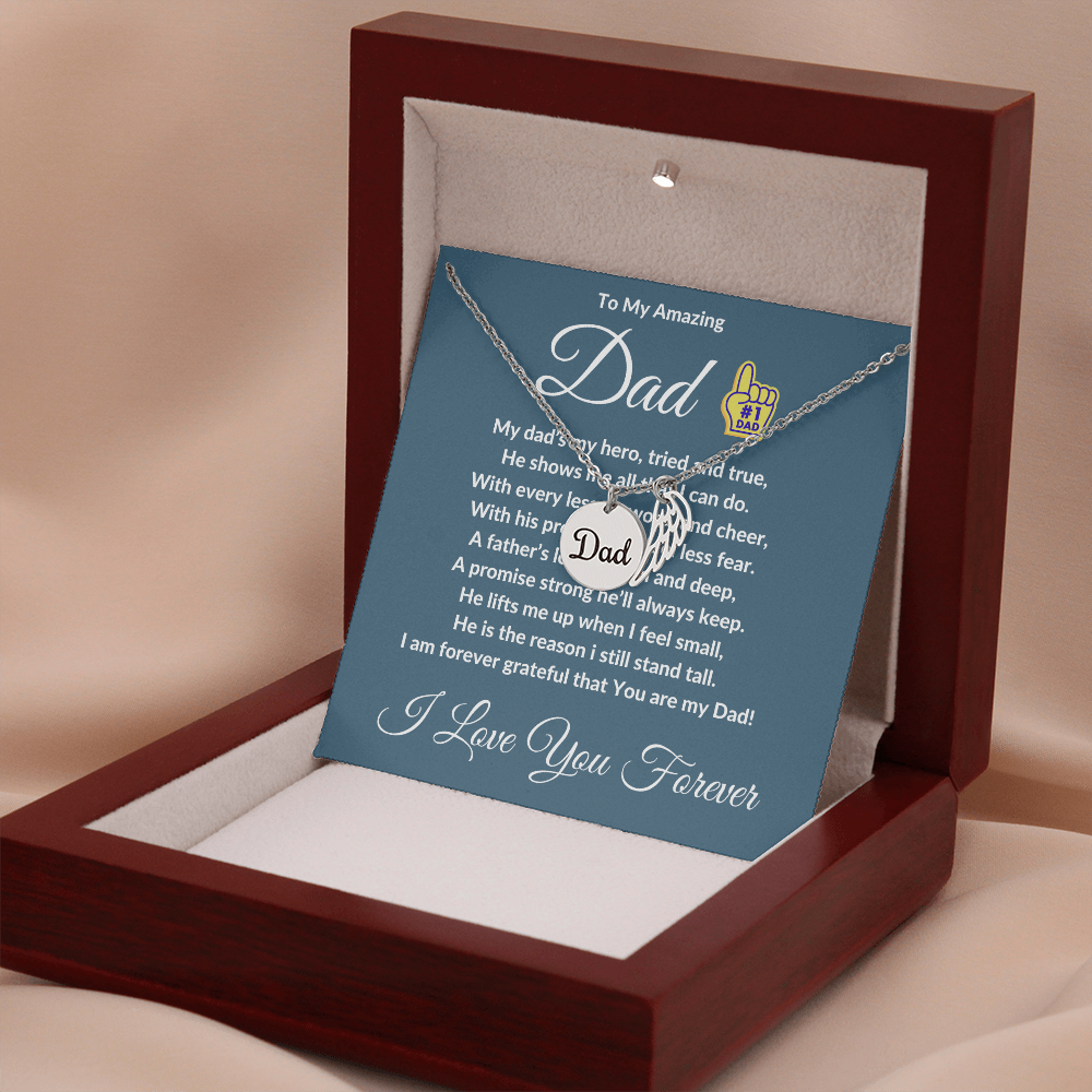 To My Amazing Dad - Custom Engraved Necklace