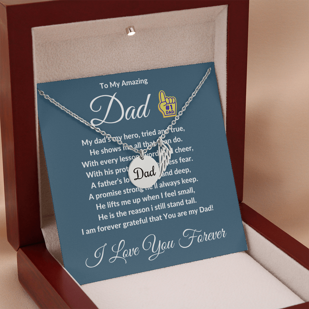 To My Amazing Dad - Custom Engraved Necklace