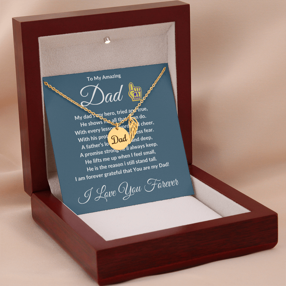 To My Amazing Dad - Custom Engraved Necklace