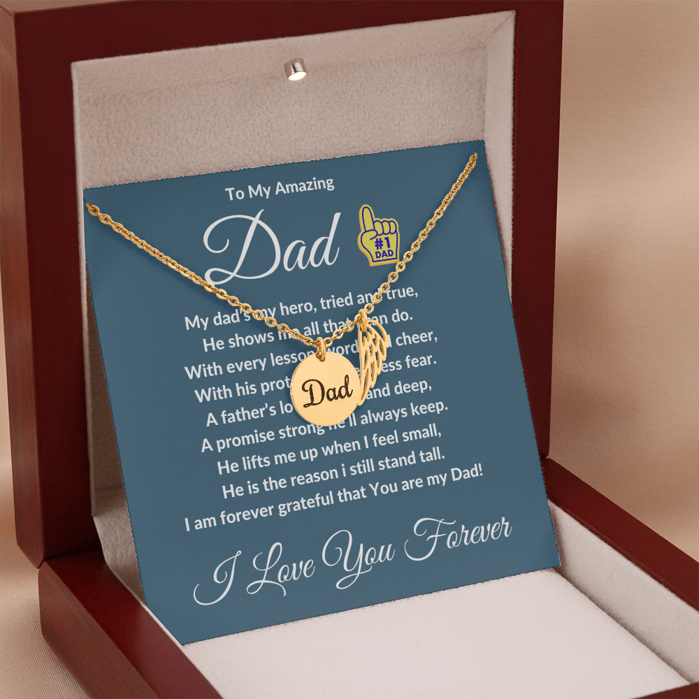 To My Amazing Dad - Custom Engraved Necklace
