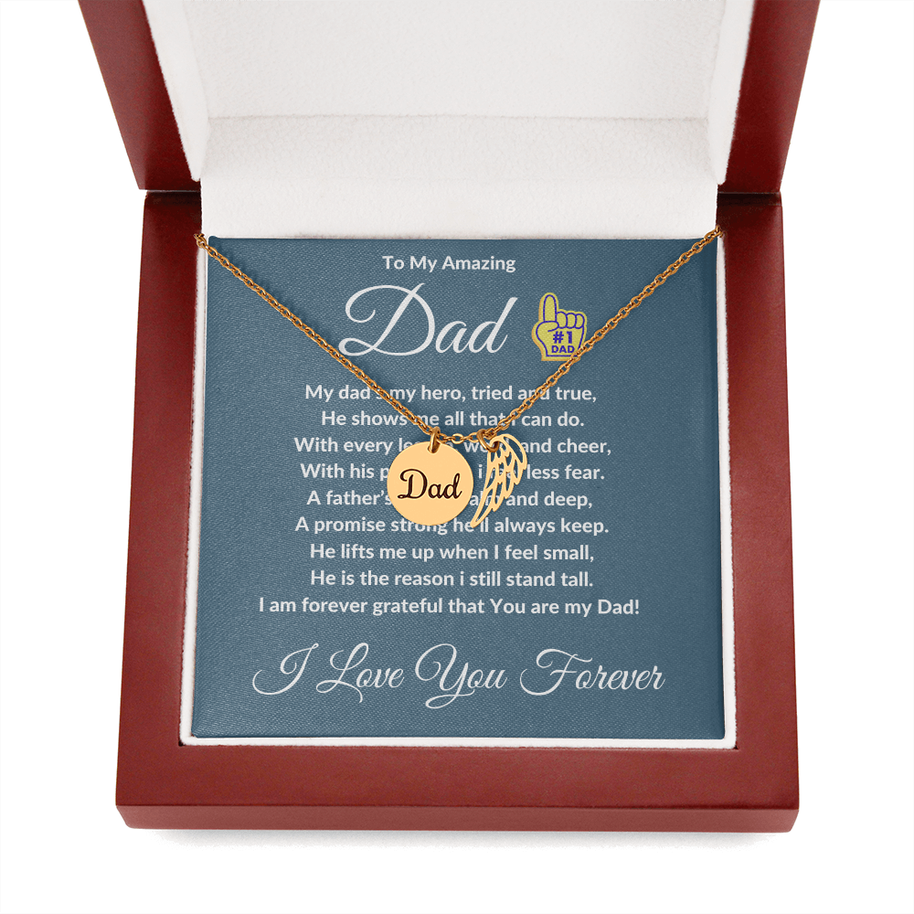 To My Amazing Dad - Custom Engraved Necklace