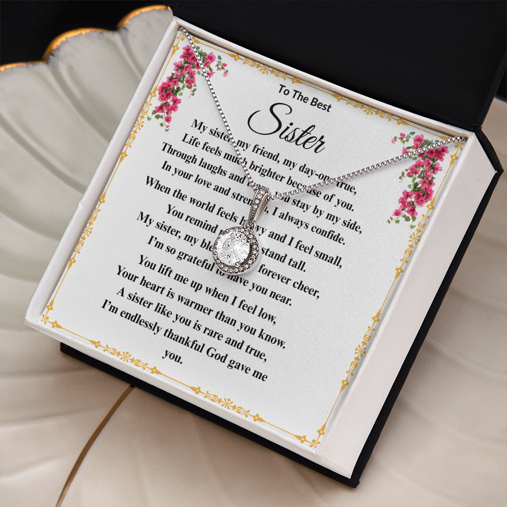 To The Best Sister - Dazzling Diamond Cut Necklace