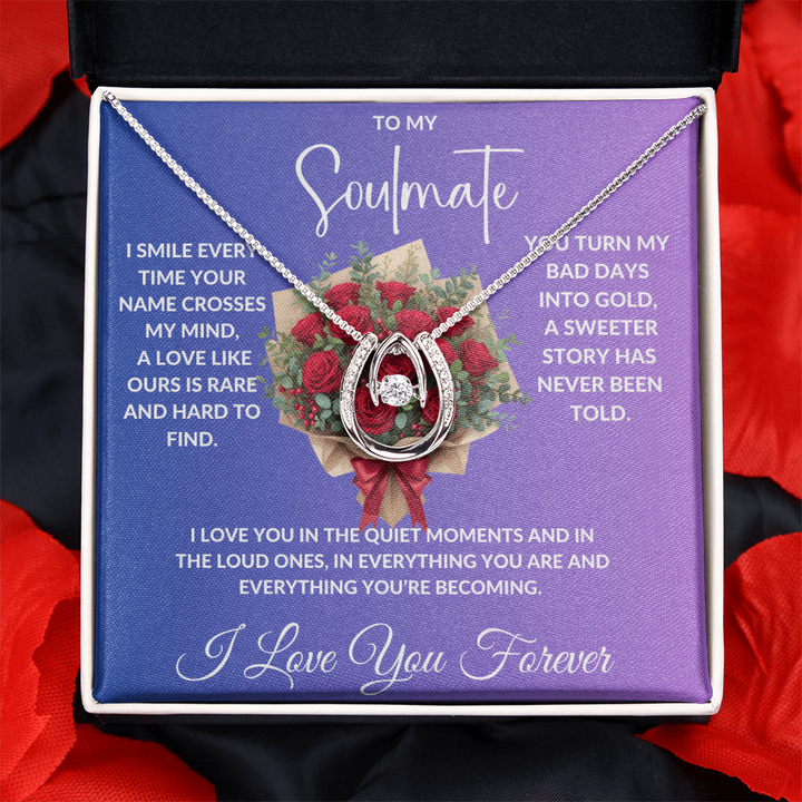 To My Soulmate - Crystal Diamond Cut Necklace