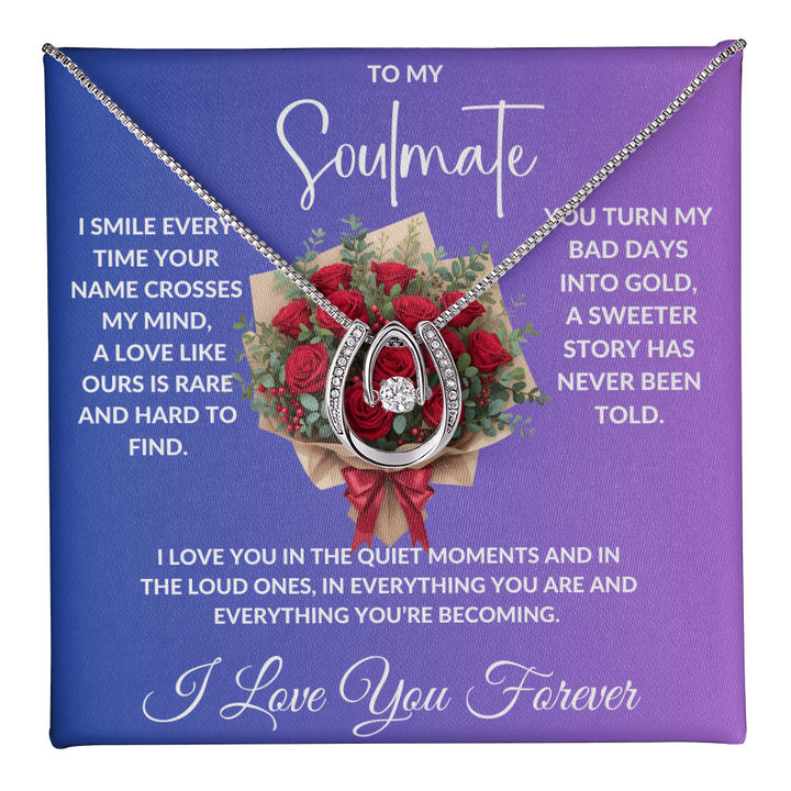 To My Soulmate - Crystal Diamond Cut Necklace