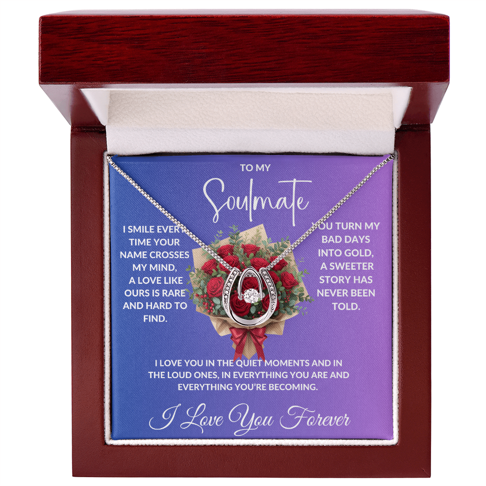 To My Soulmate - Crystal Diamond Cut Necklace