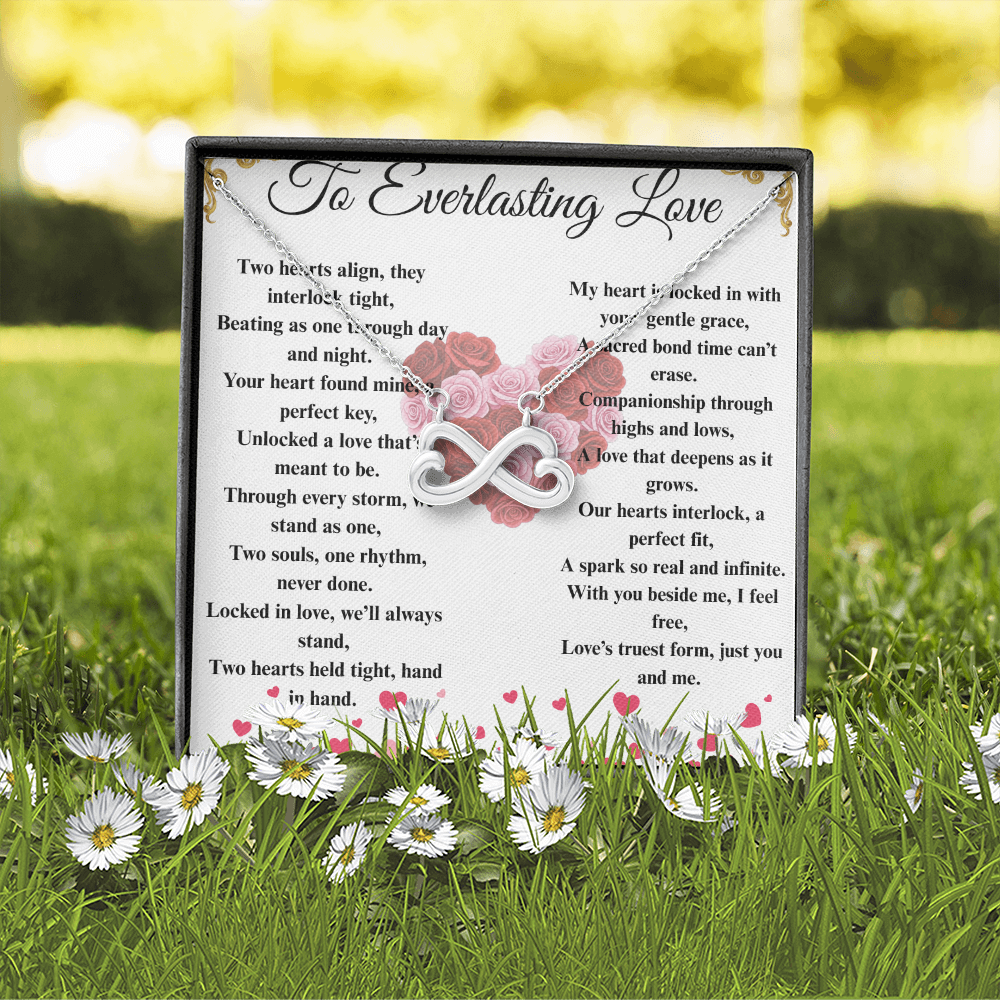 "To Everlasting Love" - Custom Crafted  Looped Hearts Necklace