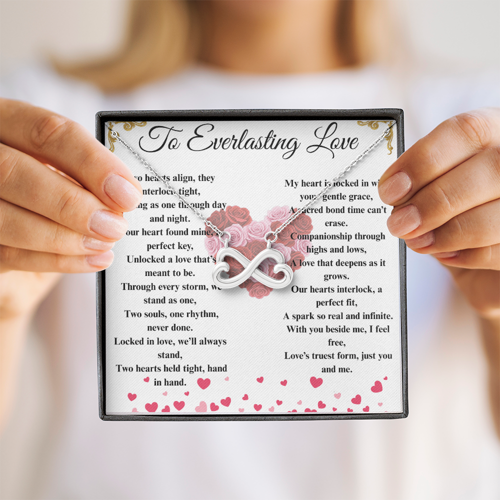 "To Everlasting Love" - Custom Crafted  Looped Hearts Necklace