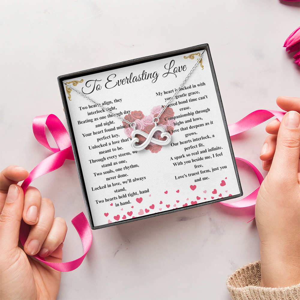 "To Everlasting Love" - Custom Crafted  Looped Hearts Necklace