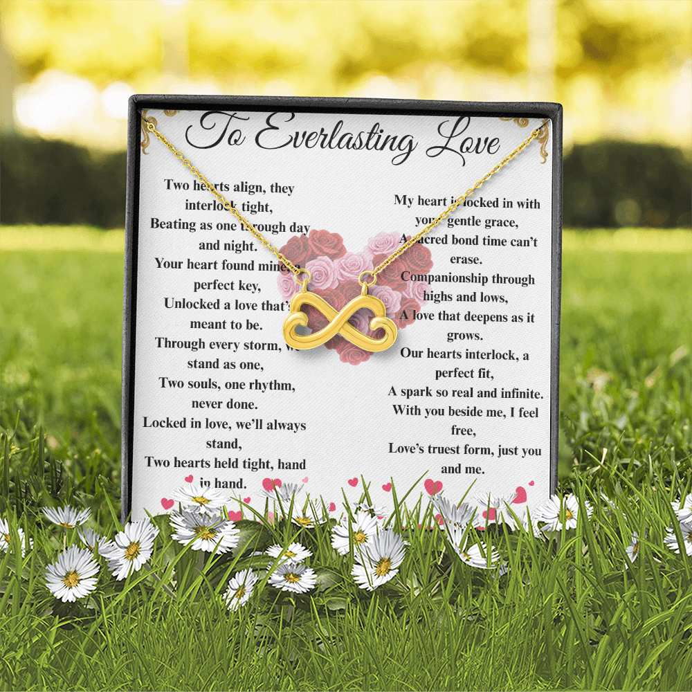 "To Everlasting Love" - Custom Crafted  Looped Hearts Necklace