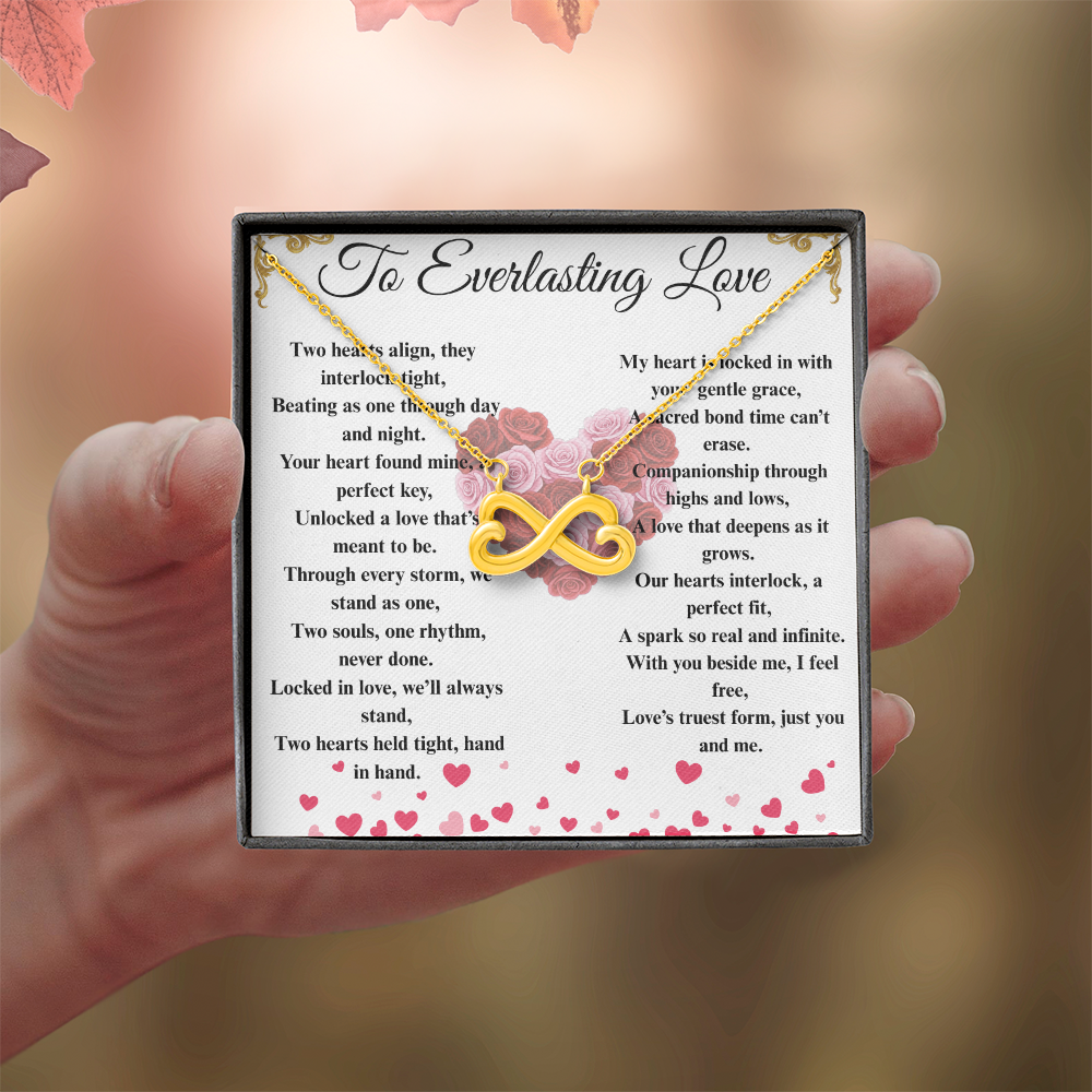 "To Everlasting Love" - Custom Crafted  Looped Hearts Necklace