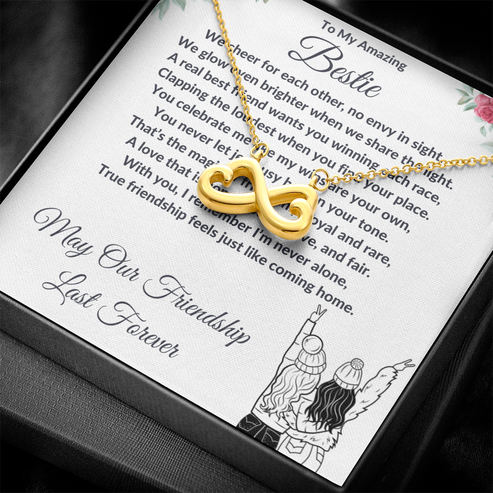 "My Best Friend" - Looped Hearts Necklace