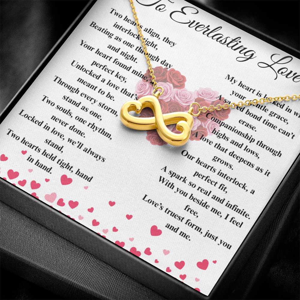 "To Everlasting Love" - Custom Crafted  Looped Hearts Necklace