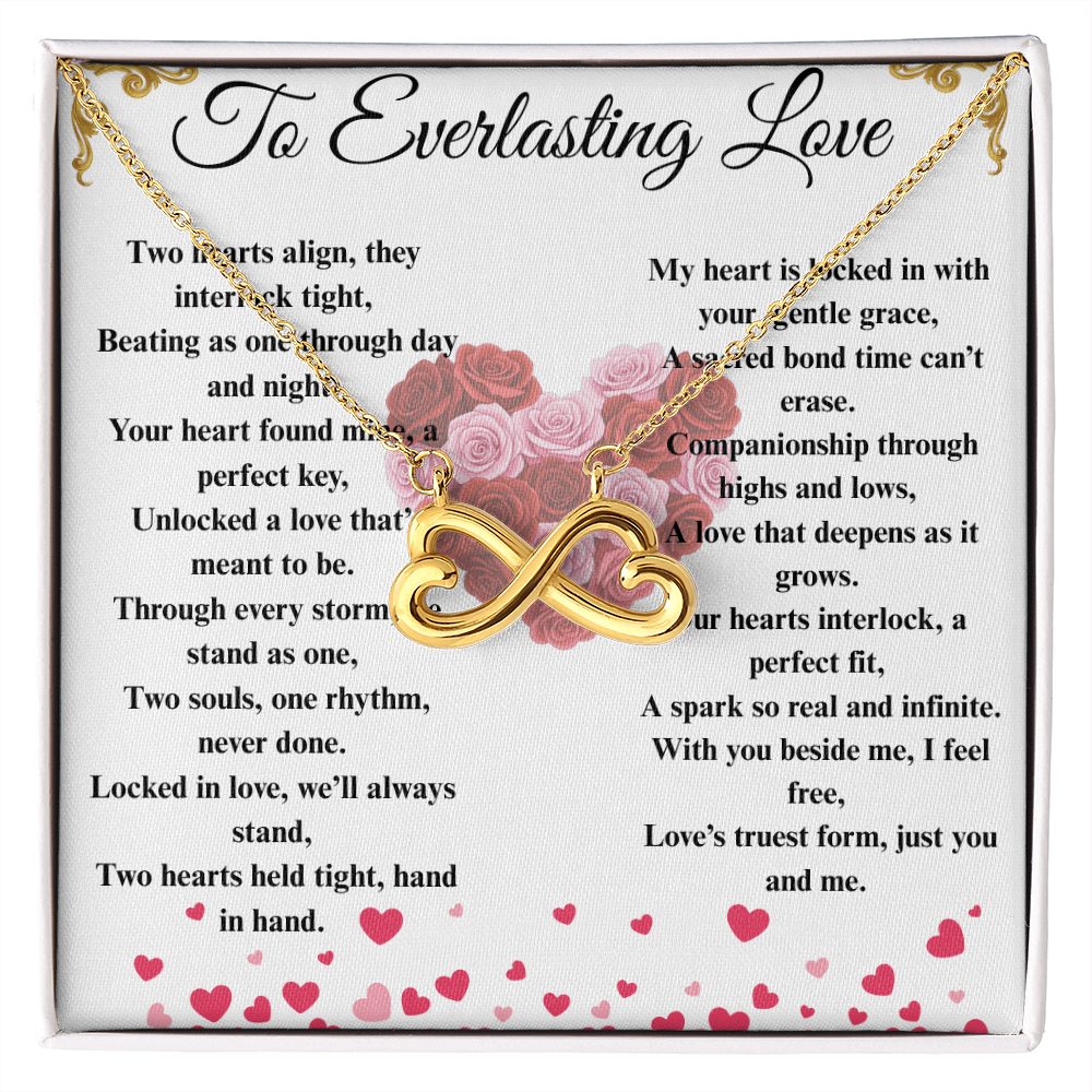 "To Everlasting Love" - Custom Crafted  Looped Hearts Necklace
