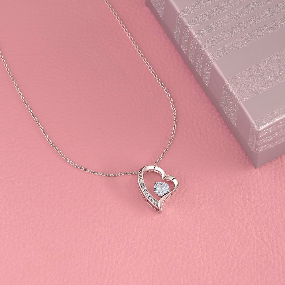 "To My Wife" - Heart Shaped Diamond Cut Necklace