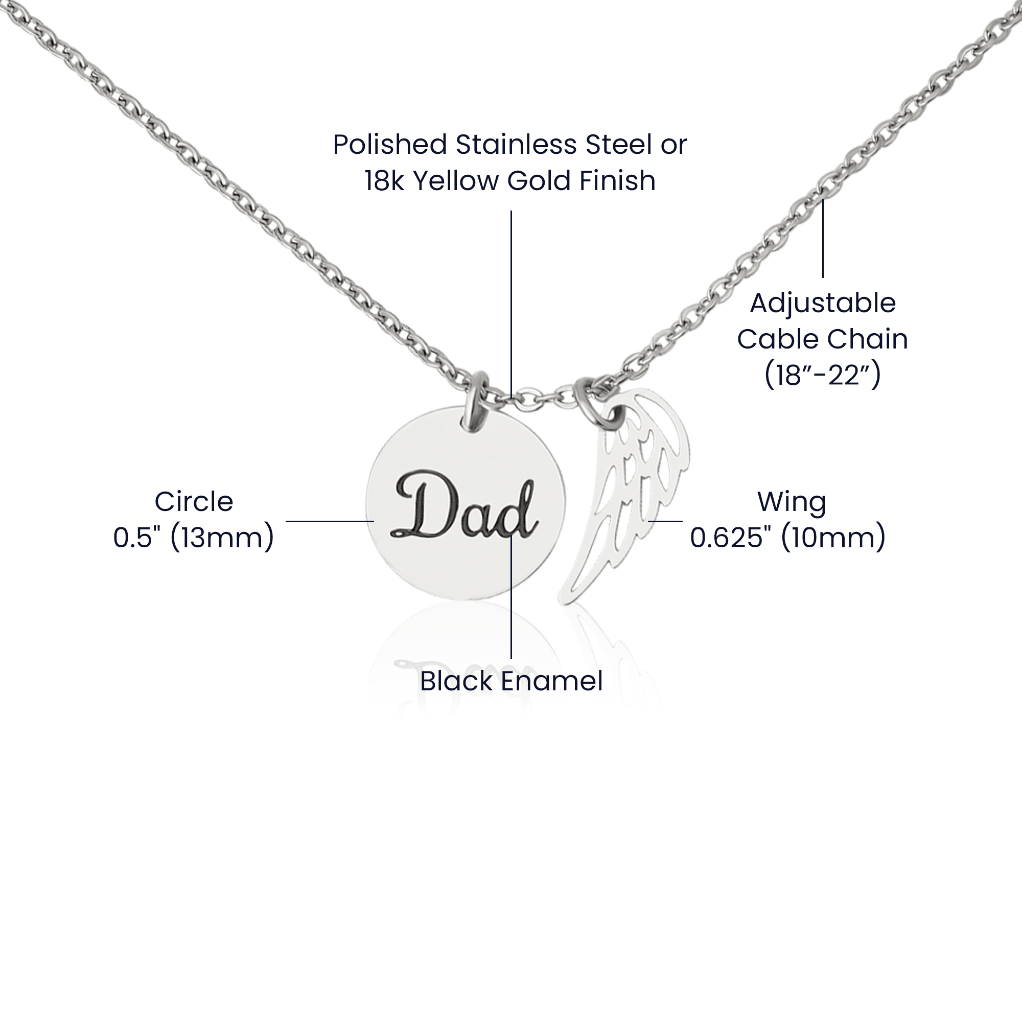 To My Amazing Dad - Custom Engraved Necklace