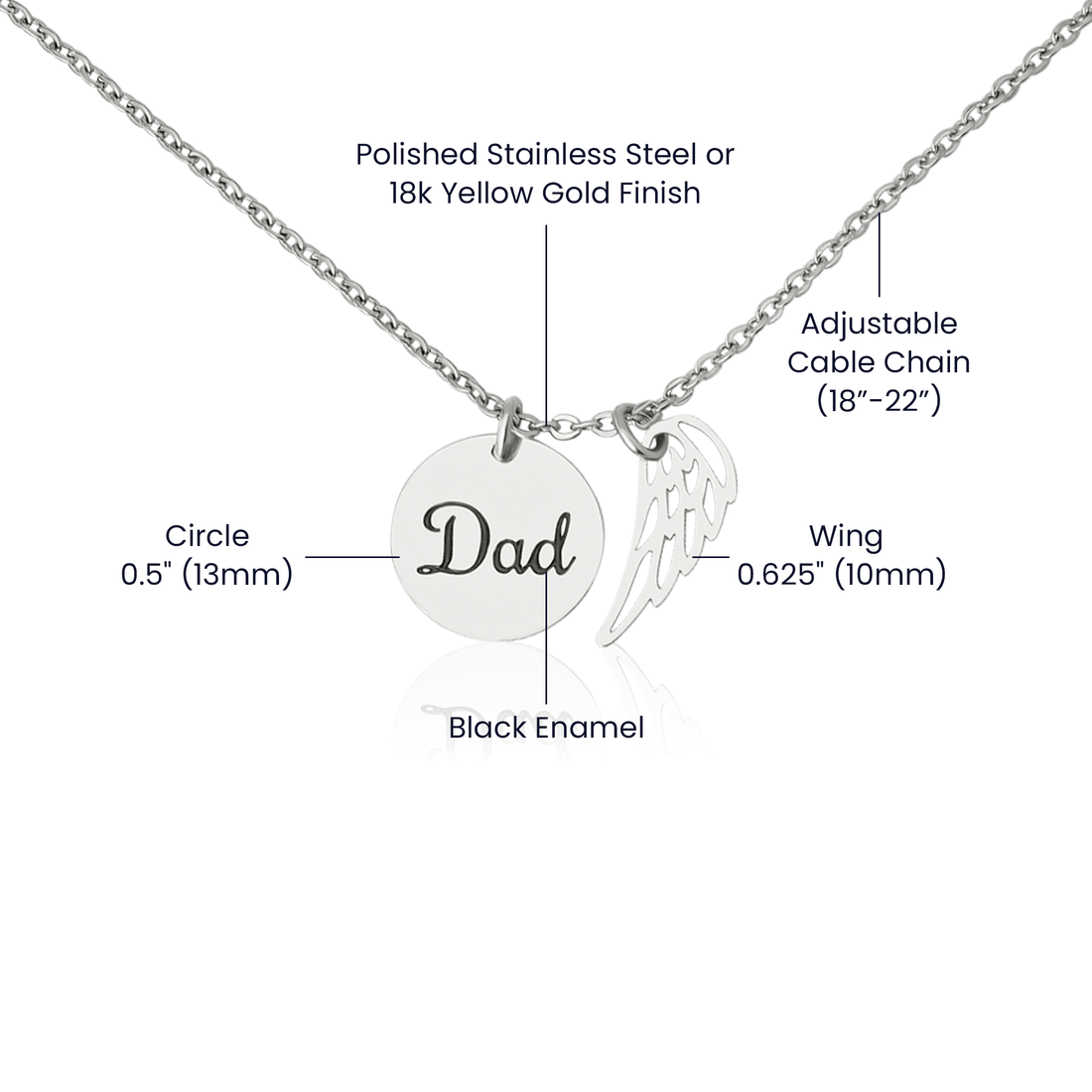 To My Amazing Dad - Custom Engraved Necklace