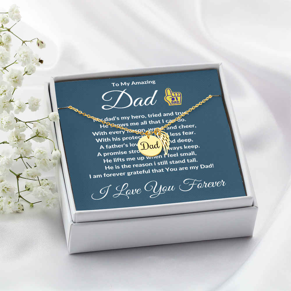 To My Amazing Dad - Custom Engraved Necklace