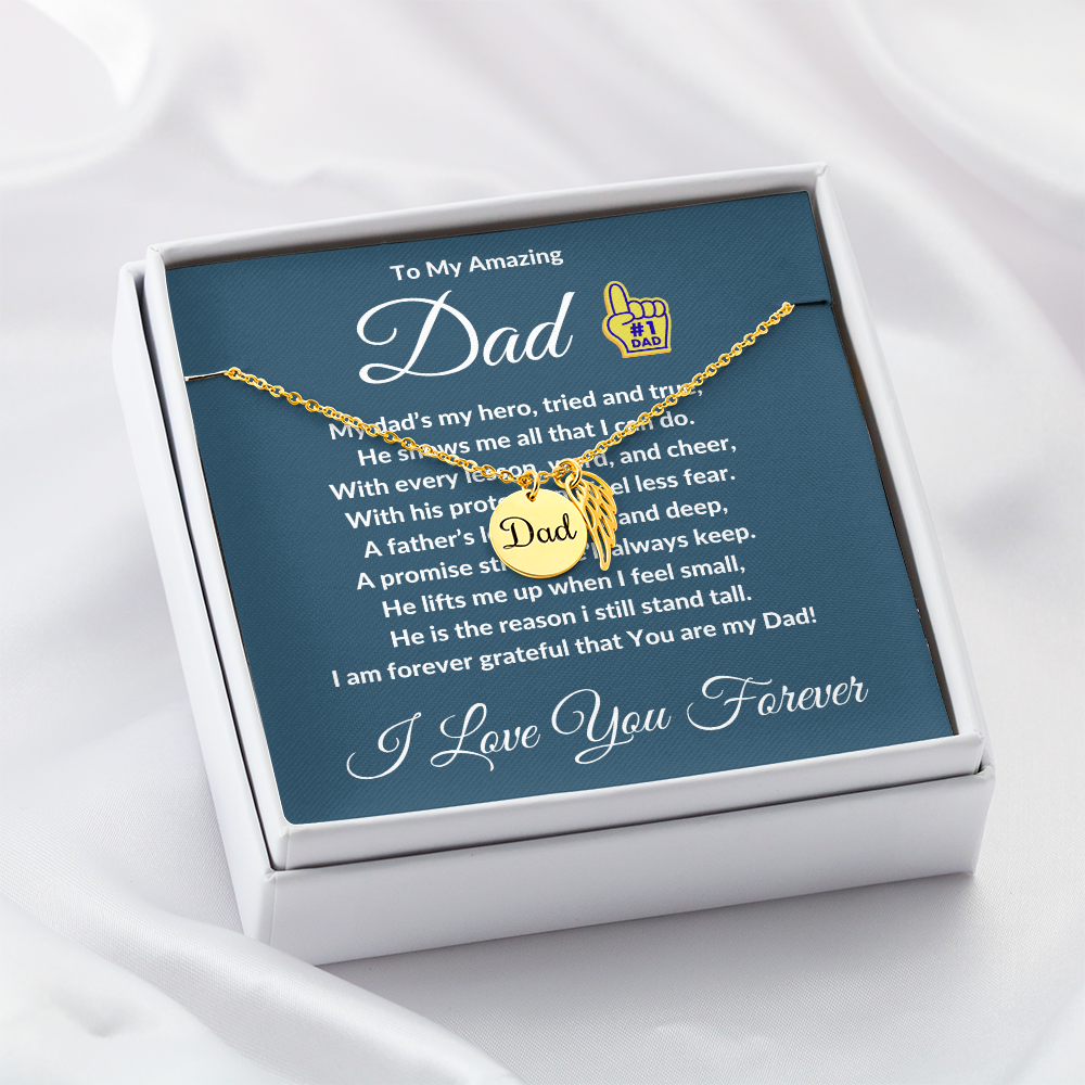 To My Amazing Dad - Custom Engraved Necklace