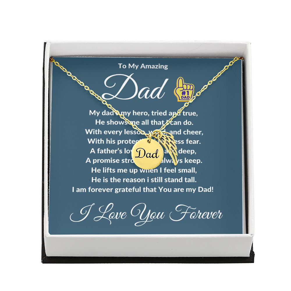 To My Amazing Dad - Custom Engraved Necklace