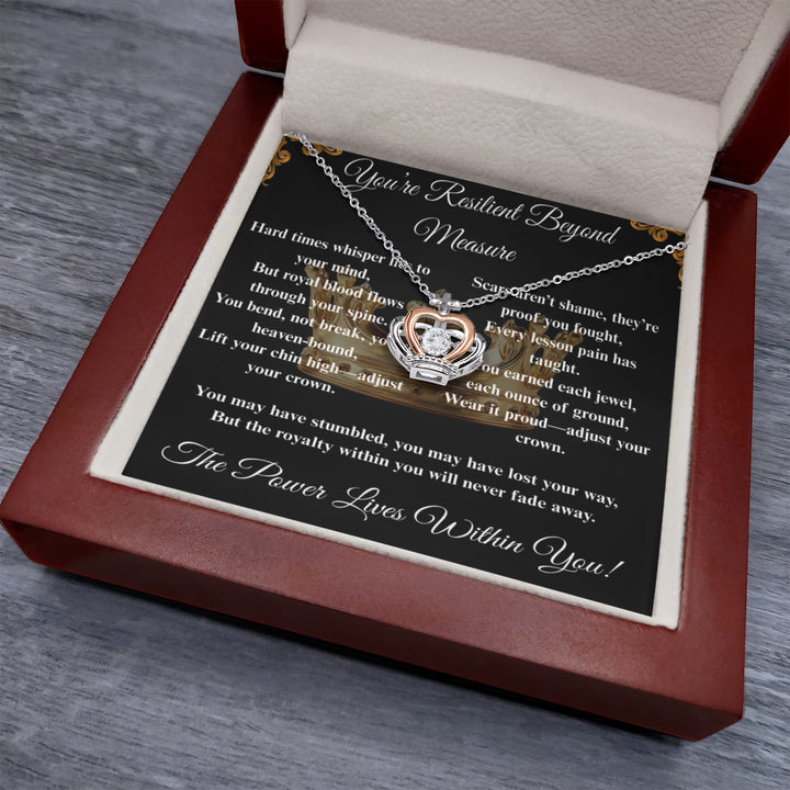 Spiritual Motivation- Crown Pendant Necklace